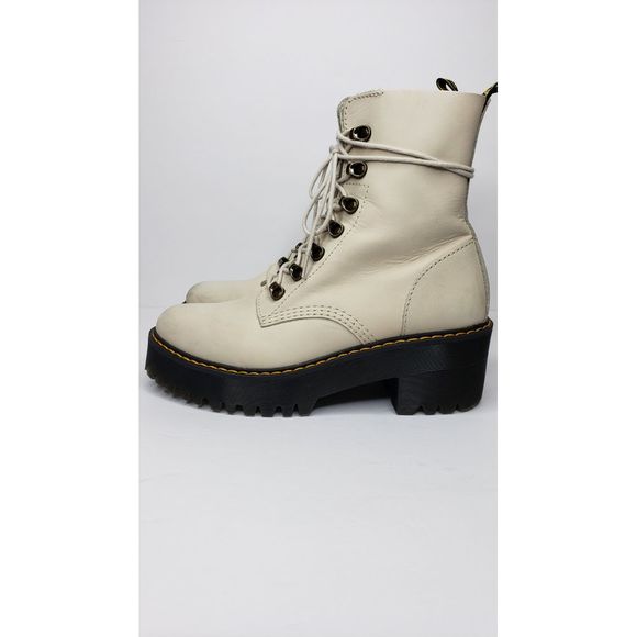 Dr. Martens Shoes - Dr. Martens Leona Temperley Bone High Heel Boots